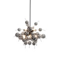 Design hanglamp zwart met smoke glas 8-lichts - Explode