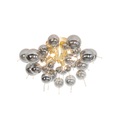 Design plafondlamp messing met smoke glas 4-lichts - Explode