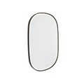 Badspiegel schwarz inkl. LED mit Touchdimmer oval - Miral
