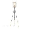 Design vloerlamp tripod zwart met goud - Gaze