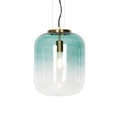 Design hanglamp goud met groen glas - Bliss