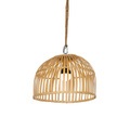 Oosterse hanglamp bamboe incl. LED oplaadbaar RGBW - Maurice