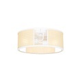 Oosterse plafondlamp wit met rotan 40 cm - Akira