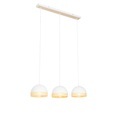 Oosterse hanglamp wit met rotan 3-lichts - Magna Rotan