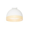 Oosterse plafondlamp wit met rotan 30 cm - Magna Rotan