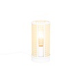 Oosterse tafellamp wit met rotan 12 cm - Akira