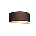 Wandleuchte Landhausstil halbrund schwarz - Drum