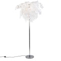 XXXLutz Stehleuchte , R40463001 Leavy *mb* , weiss, Chromfarben , Metall, Kunststoff , 180 cm , 007694030802
