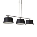 Moderne Hängelampe aus Stahl mit 3 schwarzen Lampenschirmen 35 cm - Combi 3 Deluxe