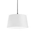 Moderne Hängelampe schwarz mit weißem Schirm 45 cm - Pendel