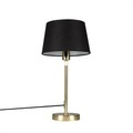 Tischlampe Gold / Messing mit Schirm schwarz 25 cm verstellbar - Parte