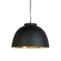 Hängelampe schwarz mit Messing Innenseite 60 cm - Hoodi