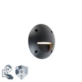 QAZQA, Moderner Außenwandfleck schwarz inkl. LED IP65 - Leti