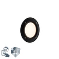QAZQA, Moderner Außenwandfleck schwarz inkl. LED IP65 - Leti