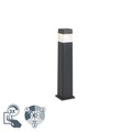 Moderne Außenpfosten schwarz 80 cm inkl. LED IP55 - Elisa