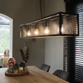 Industrielle Hängelampe schwarz mit Mesh 4-Licht - Käfig