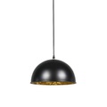 2er Set Hängelampen schwarz mit Gold 30 cm - Magna