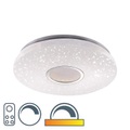 Moderne runde Deckenleuchte weiß mit Sternenhimmel 46 cm inkl. LED 22W 1350 Lumen - Jon