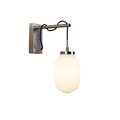 Art Deco Wandleuchte Stahl mit Opalglas - Bolsena