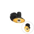 Design Wand- und Deckenstrahler schwarz mit Gold 1-Licht - Avril