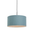 Hängelampe schwarz mit blauem Schirm 50 cm - Combi 1