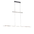 Design Hängelampe Stahl inkl. LED - Platin