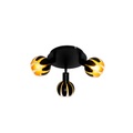 Design Spot schwarz mit goldenen 3 Lichtern - Melone
