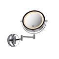 QAZQA, Design Wandspiegel Chrom inkl. LED dunkel bis warm einstellbar IP44 - Vicino