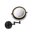 QAZQA, Design Badezimmerspiegel schwarz inkl. LED verstellbar IP44 - Vicino