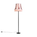 Retro Stehlampe schwarz mit Granny Schirm rosa 45 cm - Simplo
