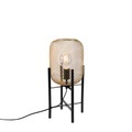 Modernes Schwarz mit goldener Tischlampe - Bliss Mesh