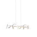 Design Hängelampe silber dimmbar inkl. LED - Krisscross