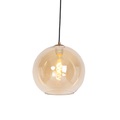 XXXLutz Hängeleuchte 30/120 cm , 13701-27 Tabea , Bernsteinfarben , Metall, Kunststoff, Glas , Uni , 120 cm , gebürstet , 006930061302