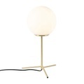 Art Deco Tischlampe Messing mit Opalglas 45,5 cm - Pallon