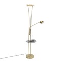 Goldene Stehlampe mit Lesearm inkl. LED und USB-Anschluss - Sevilla