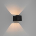 Wandleuchte Transfer im kubischen Design, schwarz