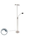 Moderne Stehleuchte inkl. LED und Dimmer mit Leselampe - Uplighter Jazzy