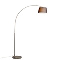 Moderne Stahlbogenlampe mit schwarzem Stoffschirm - Arc Basic