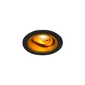 Einbauspot rund schwarz/gold dreh- und neibgar - Chuck