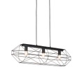 Industrielle Hängelampe schwarz 3-Lichter - Kadaver
