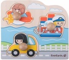 EverEarth Holz-Puzzle VERKEHRSMITTEL 4-teilig in bunt