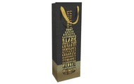 Braun + Company Flaschentasche Vinothek 12 x 37 x 8 cm, Gold/Schwarz