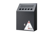 Aschenbecher 2.5 l Durable Metall (B x H x T) 205 x 275 x 80 mm Schwarz Inkl. Wandhalterung 1 St.