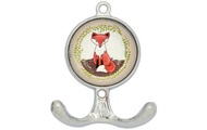 Tranquillo - Wandhaken Fuchs, 2-fach, Metall/Glas