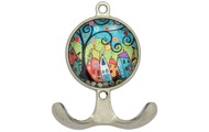 Tranquillo - Wandhaken Haus, 2-fach, Metall/Glas