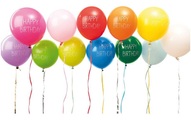 undefined, Ballons Happy Birthday bedruckt