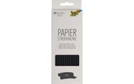 Folia Strohhalme Papier, 25 Stück, Schwarz