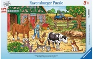 RAVENSBURGER Puzzle 15 Teile Glückliches Bauernhofleben