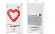PartyDeco, Partydeco Luftballon Herz Rot, 166 x 160 cm, 68 Ballons