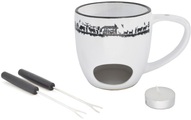 Heidi Cheese Line Schokoladenfondue-Set Alpes 4 Teile, Weiss
